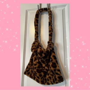 Leopard Fluffy Bag / Tote